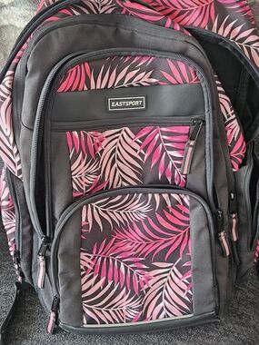EASTSPORT Kids Backpack — Pink Leaf Print
